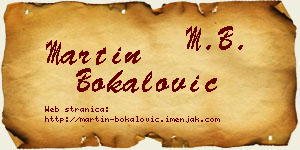 Martin Bokalović vizit kartica